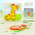 TOY Life 6 Piece Wooden Puzzles for Toddlers 1-3, Montessori Learning Toy