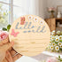 Penitue 15cm/5.9in 2) Hello World Newborn Sign, Wooden Baby Birth Name Announcement Sign with Bracket & Pen Newborn