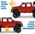 FRJV 1/32 Mammoth 4-7Red Toy Trucks for Boys Diecast Trucks Model Truck,Collectible Pickup Truck Model Kit,Pull Back