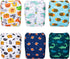 Pack 13 5-12lbs 6 Pack 6pcs babygoal Newborn Cloth Diapers of for Preemie Boy, Cloth Diaper Covers with Inserts and Wet