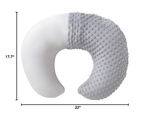 Tummy 22" 17.7" 5.9") Nursing Pillow and Positioner with Cover for Breastfeeding and Bottle Feeding, Propping Baby