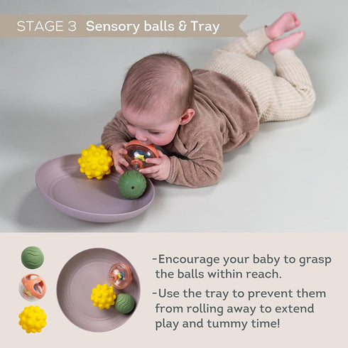 Tummy Set Taf Toys Baby Time Kit - High Contrast Black and White Crinkle Book, Support Pillow, Activity Water Mat
