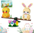 Nubee Easter Bunny and Chick Building Set, Cute Animal Rabbit Chicken Sitting on