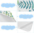 SyXIOP 28" 52" Blue-Green Leaves Cooling Baby Waterproof Crib Mattress Cover x Breathable Pads for Bed for Kids, Adult