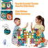 BINZKBB Light Magnetic Tiles Building Blocks for Kids, 3D Clear Educational STEM Toys, 110 PCS Marble Run Blocks Gift