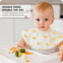 Naznooz Set 4-Pack 0-24 Premium Quality Organic Double-Sided Baby Bibs for Drooling and Teething | |For Boys and Girls
