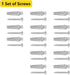 Retractable Baby Gate Replacement Parts, 55" W x 33" H Likzest Extensions (Includes 2 x Latches + 2 x Brackets + Screws)