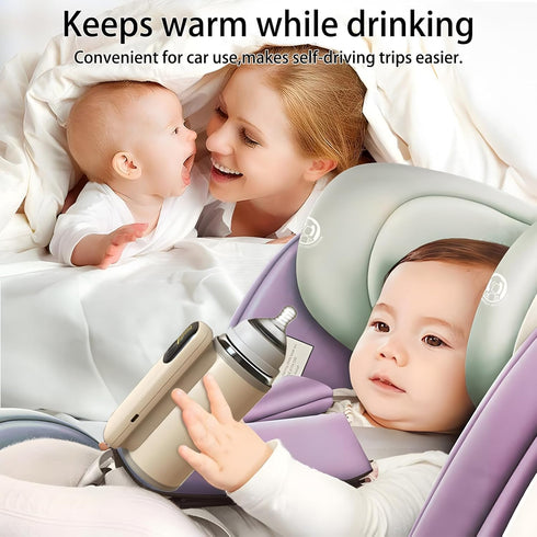 Portable Bottle Warmer for Travel, Fast Warming, Waterless Milk Warming with Battery-Powered for Home Outdoor