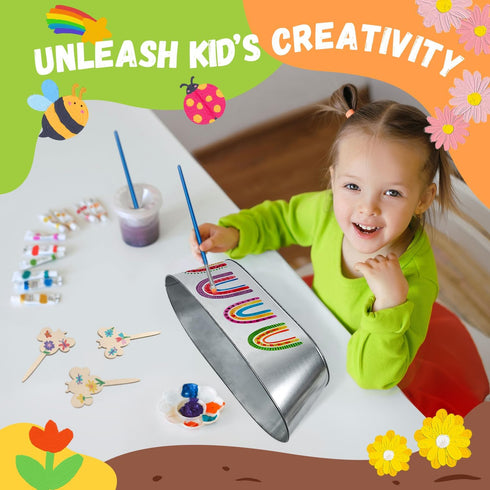 Set 5, 6, 7, 8-12 PLANTMEW Paint & Plant Flower Growing Kit for Kids - Fun Kids Gardening - Unique Birthday, Crafts