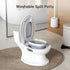MilleLoom 2-in-1 Toddler Potty Training Toilet, Baby Potty Training Toilet with Real Feel Flush & Wipes Storage