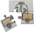 Lil' Ones 4-Piece Blank Puzzle, 24 Puzzles Per Package, 4"x4", White
