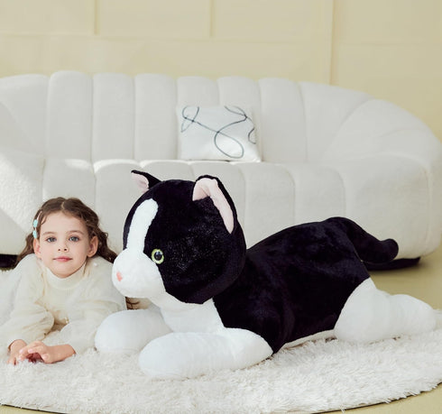 Toys,30" IKASA Giant Cat Tuxedo Stuffed Animal Plush Toy,Big Large Jumbo Soft Cute Huge Size Fluffy Plushy Fat