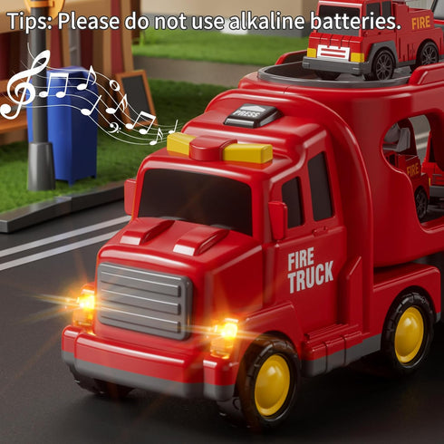 3 4 5 6 3-5, Set, Set 3-9 JUKUDAHU Truck Toys for Years Old Boys, Toddler Car Toys for Toddler Boys Ages Fire Toys Car