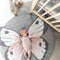 ABREEZE Butterfly Baby Round Play Pad Crawling Mat Blanket Tummy Time Mat