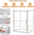 LOESLY Countertop 3-Tier 2 Countertop Baby Bottle Storage Organizer for Cabinet, Adjustable Clear Acrylic Bottle