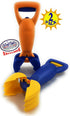 14.5" Set 2 Pack Matty's Toy Stop Plastic Sand Grabber Claw Scoops for Sand & Beach (Blue/Yellow & Orange/Blue) Gift
