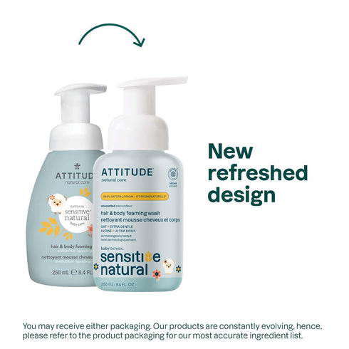 2-in-1 8.4 Oz ATTITUDE Shampoo and Body Wash for Baby, EWG Verified, Plant- and Mineral-Based Ingredients