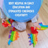 only U Set, Set 4 Pack Dinosaur Pop Fidget Toys Silicone Rainbow Dinosaur Popper Fidget for Children, Sensory Squeeze