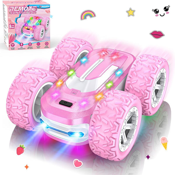 Pink Remote Control Car for Girls, RC Cars for Kids with DIY