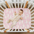 Fitted Crib Sheets Pink Cute Swan Animals Stretchy Portable Playard Sheets for Baby Toddler, Breathable Soft Mini Crib Mattress 39 x 27 in for Boys and Girls by KICPOAY