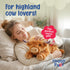 1.5 lb Cozy Highland Cow Microwavable Stuffed Animal Unscented Heating Pad Plush, Soft Cute Cow Toy for Relaxation