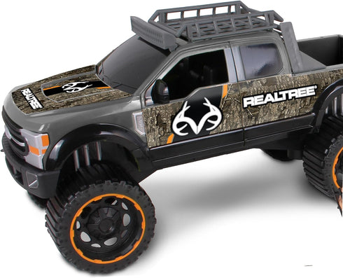 NKOK Realtree 1/18 Scale Free-Wheel Playsets, 10-PC Set with Ford F-250 Super Duty Fishing Boat