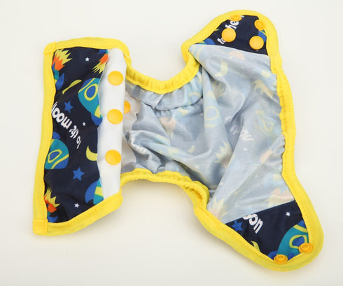 Newborn Baby Diaper Nappy Cover, Fits 8lbs-10lbs for Boys, To The Moon Design