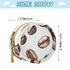 PYBUG Coffee Bean Round Pacifier Storage Case, Polyester & TPU Lined with Hook Buckle, Pacifier Container Box for Baby
