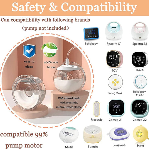 Srliya 240ml, Wearable Breast Pump Cup, Hands complimentary Design, Integrated Milk Collector, Ideal for Postpartum