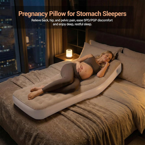 YATAOQINGJIE Tummy Inflatable Pregnancy Pillow with Belly & Head Hole, Prone Pregnancy Pillow for Stomach Sleepers