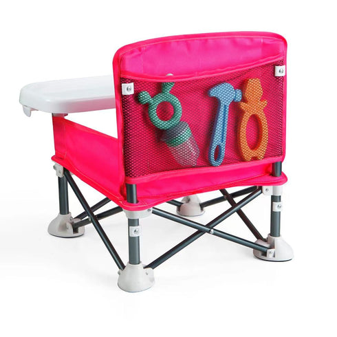 PandaEar Portable Travel Booster Seat with Tray| Folding Baby Seat Booster High Chair for Dining Table| Compact Camping