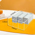 Bigfety Acrylic Card Deck Storage Box - 3 Compartment Clear Visible Trading Card Holder for Sport Cards