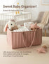 Gucilulu Baby Diaper Caddy Organizer-Large Nursery Storage Basket for Changing Table and Car - Portable Newborn
