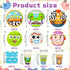120pcs Toy Birthday Party Supplies, Cartoon Toy Plates Napkins Disposable Party Decorations Cartoon Cups for Boys Girl Birthday Tableware Set for 30 Guests