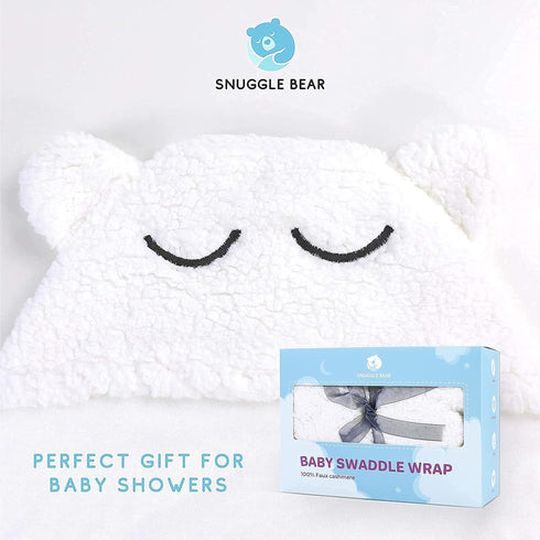 Snuggle Bear 0-6 Baby Swaddle Blanket Wrap Cute Newborn Bear Onesie Ultra Soft Essential Wearable Swaddling Receiving