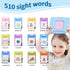 Talking Flash Cards Toddler Toys Pocket Speech for Toddlers 1-3, Talking Learning Flash Cards Educational Toys Sensory Toys Gift for Boys and Girls (510 Sight Words-Blue)