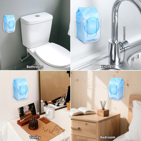 Bruislard Wipes Dispenser Flushable Wipes Holder for Bathroom Wipe Container Clear Wipe Dispenser Wall-Mounted Tissue