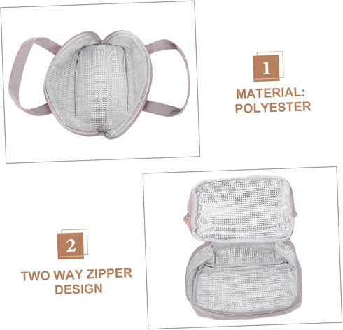 ibasenice Portable Breast Milk Storage Bag for Travel Insulated Cooler Pouch Adjustable Strap Milk Organizer