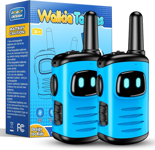 Kids Walkie Talkies Toys - comedyfun Mini Robots Walkies Talkies 2 Pack for Boys Age 3-10, Outdoor Game Birthday Gifts