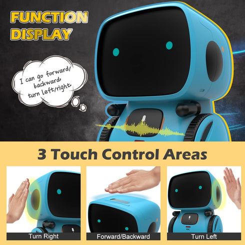 3 4 5 6 7 8 KaeKid Robots for Kids, Interactive Smart Robotic with Touch Sensor, Voice Control, Speech Recognition