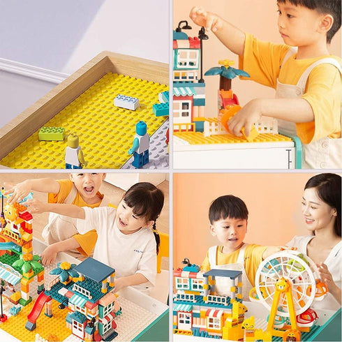 6 Pack Classic Baseplates Building Base Plates for Building Bricks, 10" x 10", 100% Compatible with Major Brands
