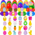 EUOCENK 24PCS Prefilled Easter Eggs with Mochi Squishy Toys, Pre-Stuffed Eggs with Easter