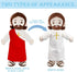 14.2" Jesus Plush Doll Jesus Plushie Stuffed Toy Christian Stuff Religious for Kids Christening Easter (Red)