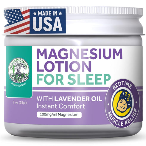 Handmade Organic Lavender Magnesium Lotion for Kids - Body Rub for Bedtime