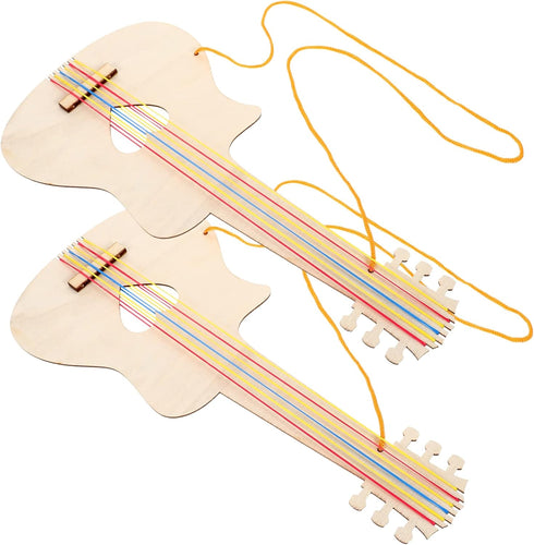 Toyvian 10 Pcs Miniature Guitar Toys | Child Guitar Crafts for DIY Painting and Wooden Guitar Toy