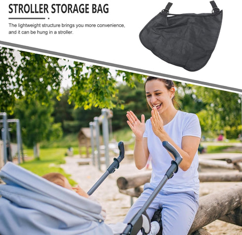 Black Stroller Hanging Organizer Bag for Diapers & Essentials