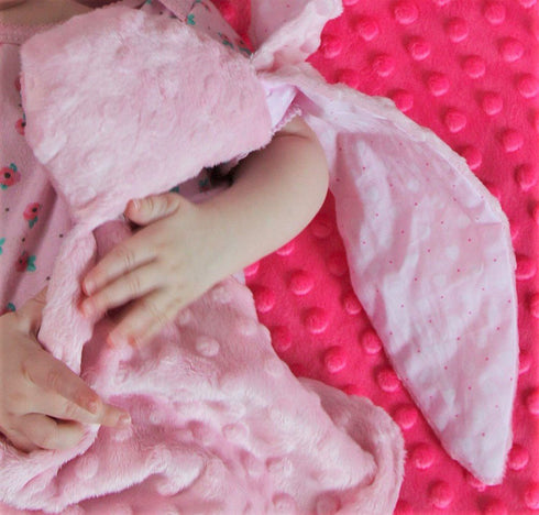 Plush Bunny Baby Security Blanket for Infants
