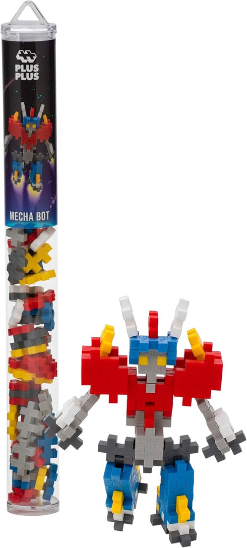 PLUS PLUS Mini Maker Tube - Mecha Bot - 70 Piece Construction Building STEM/STEAM Toy for Kids