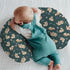 Sleeping Spring Animals Nursing Pillow Covers for Boy Girl Bear Deer Bunny Floral Leaves Nursery Pillow Slipcover