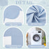 Hahafelt 28"x 52" 14" 4-Sided Blue Scalloped Crib Skirt with Drop Pleated Dust Ruffle with Split Corners for Baby Boys